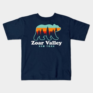 Zoar Valley New York Bear Souvenir Gift Sunrise Kids T-Shirt